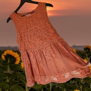 Entro Crochet Sheer Lined Top